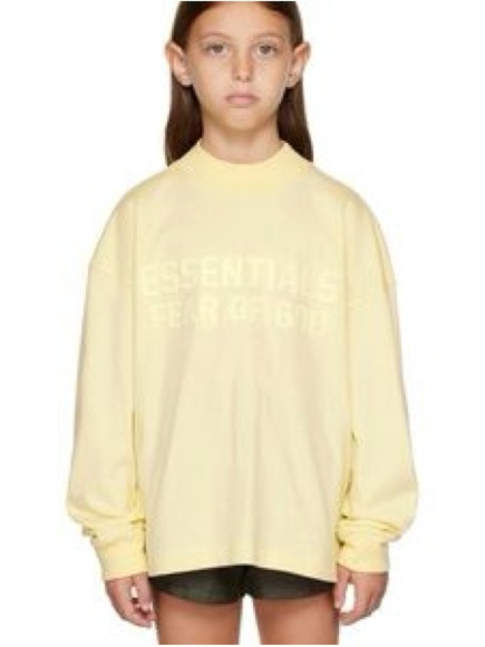 ESSENTIALS Fear of God Essentials Kids Long-Sleeve Tee 'Canary'